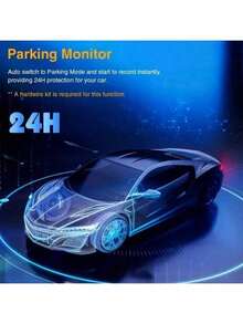 Dual Lens Dash Cam With Night Vision, Front And Rear Dual 1080P Cameras, Wide Angle Car DVR, 3.16 Inch IPS Screen, 24 Hours Motion Detection Parking Mode, 32GB Storage Card Loop Recording, 150mAh Battery Capacity - A - View 3