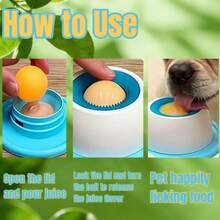 1pc Anti-Slip Slow Feeder Bowl For Dogs & Cats, With Rotating Licking Ball, Suitable For Liquid & Wet Food, Relieve Anxiety, Increase Interactive Fun, Keep Pets Happy & Busy - 150ml - View 6