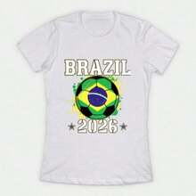 Balón de Fútbol de Brasil Copa Mundial de Norteamérica 2026 - Camiseta de Regalo para Fanáticos Brasileños - Negro - Ver 6