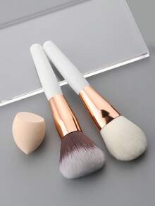 ronshadow Bộ 2 cọ tán phấn tròn mềm mại + bông trang điểm, lông mềm mại chuyển màu giúp lấy phấn đều, tạo lớp nền lì mịn, dụng cụ trang điểm dễ sử dụng cho người mới bắt đầu. - Nhiều màu - Xem 5