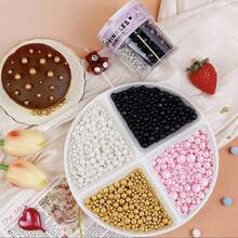 1 Set Mixed Size Gold, Pink, White, Blue Pearl Decorative Beads, Suitable For Cake Decoration, DIY Crafts And Party Supplies - Multicolor - View 8