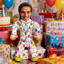 1pc Customized Inflatable Blow Mold, Personalized Face Inflatable Blow Mold, Gift For Her/Him, Party Decoration, Birthday, Special Occasion - Multicolor - View 6