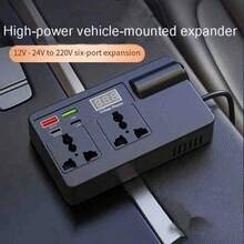 TISIFANG 12V-24V Car Power Inverter With USB Port And Digital Voltage Display, Cigarette Lighter Adapter, Suitable For Cars, RVs, Etc. - Black - View 8