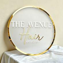 1pc Custom Business Sign | Custom Acrylic Sign | Business Logo Sign | Custom Logo Sign | Business Sign | Custom Wall Sign | Custom Door Sign Rectangular Infinity Logo Business Sign, Custom Acrylic Logo & Office Door Sign - Multicolor - View 9