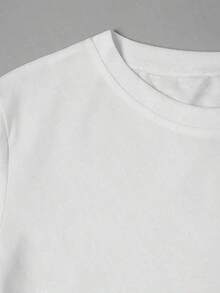 Camisa de Mujer para Madre de la Novia Más Hermosa, Estampado Floral, Cuello Redondo, Casual, Manga Corta, Uso Diario, Boda, Ajuste Familiar, 220G, Cuello Redondo, Corte Holgado, Transpirable y Cómoda - Blanco - Ver 3