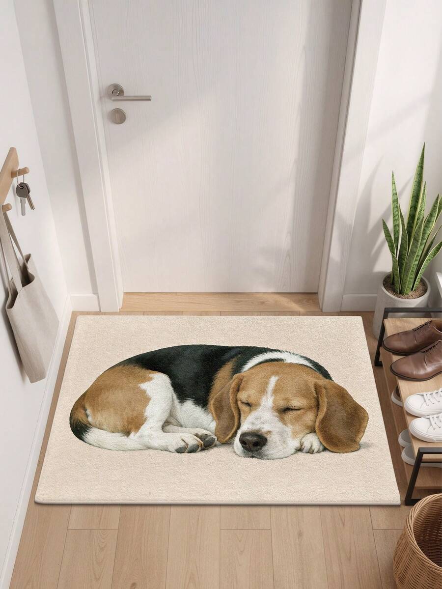 DAJIANG 1 pieza Alfombra de entrada/felpudo para cocina y baño con diseño de perro de dibujos animados colorido y lindo, lavable, antideslizante y duradera para uso interior y exterior, adecuada para días festivos - Sueños cálidos a lo grande - Ver 1