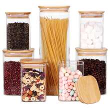 Airtight Plastic Storage Canisters, 1/2/3/4/6/12pcs Kitchen Containers With Lids, For Storing Nuts, Coffee Beans, Flour, Grains, Rice, Sugar, Tea - Clear - View 8