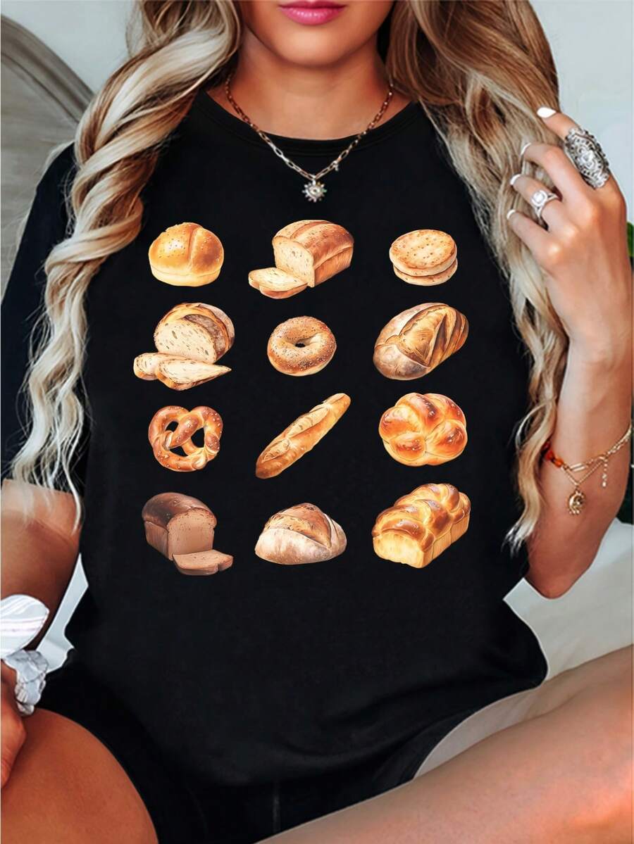 Camiseta con estampado de horneado de pan, Camiseta con estampado de pan de levadura natural, Regalo para amantes del pan, Camiseta para amantes del pan, Camiseta de regalo para amantes de la panadería