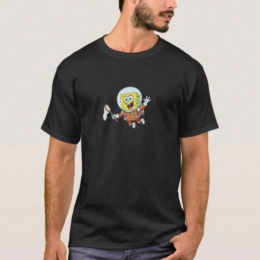Camiseta unisex, Bob EsponjaPantalones CuadradosT-shirt,ropademujerblusasparadamacasualescamisasdemujerblusablusasparamujercamisas, GráficasimpresoAmigable con la piel, estilo de los 90Retro, Ropa Urbana, De ModacasualCamisetas, GráficasimpresoAmigable con la piel, estilo de los 90Retro, Ropa Urbana, De Modacasualcamisetas - Negro - Ver 1