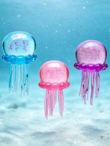 Jellyfish Squeeze Toy, Soft Slow Rebound Sensory Stress Relief Toy, Relieve Anxiety, Relax Hands And Mind, Suitable For Office, Home And Study, Ocean Aesthetic Desktop Decor And Stress Relief Accessory | Creative Party Favor, Gift Bag Filler And Unique Gift, Cute Ocean Themed Sensory Toy - Multicolor - View 3