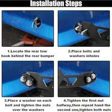 Heavy-Duty Aluminum Alloy Rear Tow Hook For Vehicles, Wear-Resistant And Rust-Resistant, Tuning Style, Variety Of Colors, Mounting Accessories Included, Quick Installation, Practical Use In Extraordinary Situations, Improves Exterior Appearance, Compatible With Various Car Models - A - View 5