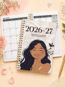 1本 2026-2027 學年週計畫與月計畫日曆筆記本，2026年1月至2027年12月，5.7" X 8"，A5月計畫筆記本附備註頁，防水封面，個人行程管理，辦公與返校用品 - 彩色 - 查看 3