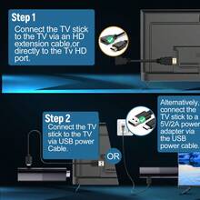 I96 D9 電視棒，超高清 4K UHD ATV，配備 [2GB RAM+16GB ROM]，雙頻 WiFi 語音遙控器，內建 Android ATV 智慧電視系統，適用於 Android 電視棒、4K HD 串流設備，適用於電視和投影機 - 黑色 - 查看 10