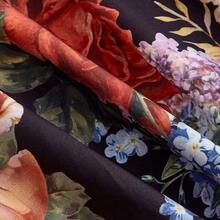 guangzhougaolangshangmao  MOD Vestido de mujer con estampado floral de estilo palaciego vintage, nuevo atuendo de Año Nuevo, vestido largo de playa para vacaciones - Azul lavado oscuro - Ver 5