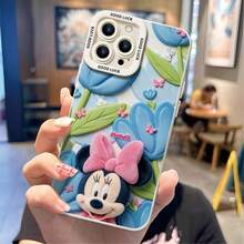 Officially Licensed Disney Minnie Mouse Phone Case, This Protective Phone Case Features Minnie Mouse With A Large Pink Plush Bow, Surrounded By Embossed Blue Tulips, Green Leaves And Tiny Bunny And Butterfly Decorations, With The "MINNIE" Lettering Above Her Head, Made With Flexible, Durable TPU Material To Protect Against Everyday Scratches, Bumps, And Minor Impacts, Compatible With IPhone 17, 16, 15, 14, 13, 12, 11 Pro Series And Galaxy S22, S23, S24, S25 Models, Making It A Charming Choice For Minnie Fans And Disney Lovers, Ideal For Birthdays, Holidays, Or Any Special Occasion To Surprise Family And Friends. - màu đen - Xem 5