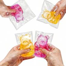 1pc Multicolor Gummy Bear Squishy Toys, Clear Jelly Slow Rising Stress Relief Fidget Toys, Cute Squeeze Sensory Toys For Students Office Desk Home Travel, Birthday Christmas Easter Gift - Multicolor - View 8
