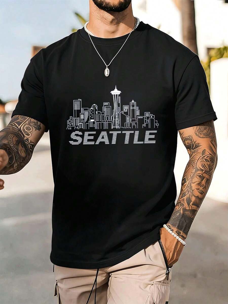 Men T-Shirts - Black - View 1