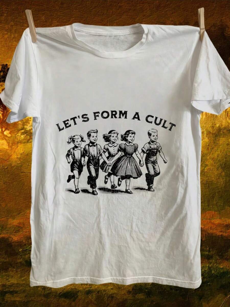 Camiseta de Estética Violenta con Estampado de Horror para Hombres y Mujeres - Suave y Transpirable, Multicolor, Casual para Todas las Estaciones - Regalo Único y Creativo para Fans del Horror - Blanco - Ver 1