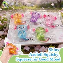 1 Stück Kristall Salamander Squishy Spielzeug, weiches langsam zurückfederndes Taba Quetsch-Fidget-Spielzeug, süßes Tier Stressabbau-Sensorikspielzeug zur Entspannung, Kawaii Schreibtischspielzeug für Kinder, Jugendliche und Erwachsene, Geburtstagsgeschenk, Party-Mitbringsel, Klassenbelohnung - Verschiedenfarbig - Übersicht 6