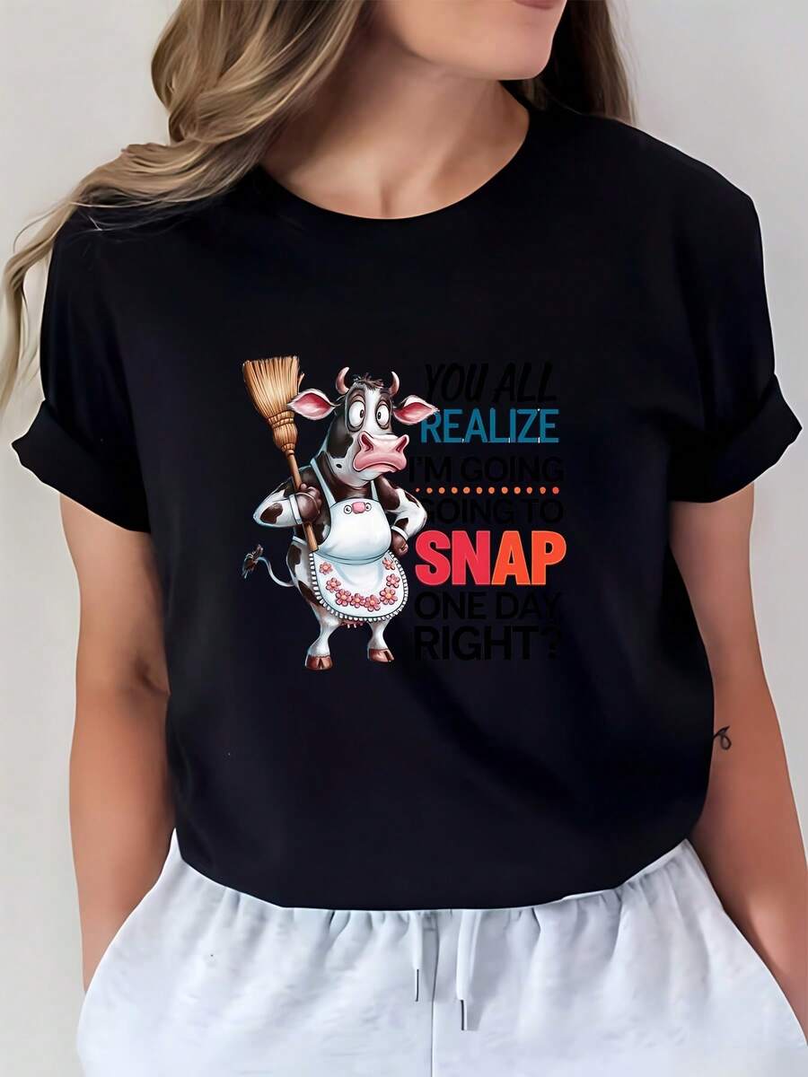 Camiseta de cuello redondo con botones a presión Milk Clean de 180 g - Regalo perfecto para reuniones familiares y actividades de team building de empresas, ideal para las celebraciones del 4 de julio. - Negro - Ver 1