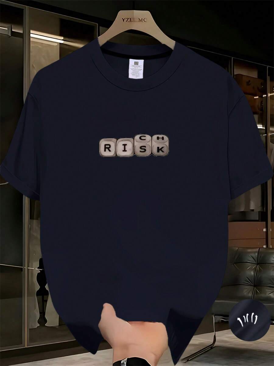 Camiseta Deportiva Unisex Cómoda, Camiseta Casual para Hombre con Estilo Creativo, Camiseta Estampada de Color Sólido, Camiseta Deportiva - Negro - Ver 1