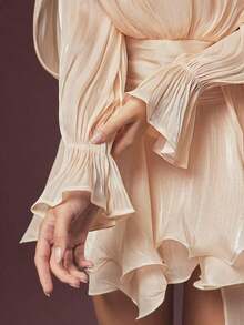 Women Midi Dresses - Apricot - View 6