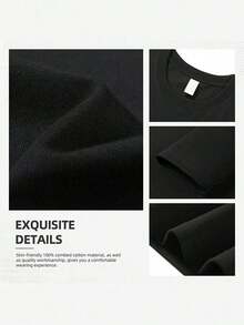 Camiseta de Cuello Redondo con Estampado de Tipografía (Dislexia) para Hombre - Diseño Divertido, Lema Audaz, Algodón Suave, Tallas Disponibles S-XXL, Regalo Perfecto para Hombres y Adolescentes - Negro - Ver 6