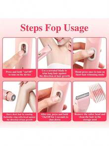2025 Womens Shaver Dual-Head Bikini Trimmer For Women 2-In-1 Women's Body Shaver USB Charge Waterproof Painless Electric Razors For Silk Skin,IPX7,Valentine's Day Gift (Pink) - 粉紅色的 - 查看 7