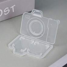 2-Pack Camera-Shaped Portable SD Card Storage Case, Travel Electronic Accessory Card Holder, Camera Memory Card Protective Case, Dual-Card Slot Plastic Protective Shell - View 6