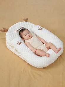 3pcs Set, Anti-Spit Design, Comfortable Infant Recliner, Detachable Upper & Lower Cover, Newborn Baby Bed, Baby Sleeping Nest, Convenient Baby Crib, Baby Cradle - Multicolor 1 - View 1