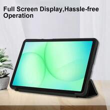 Ốp bảo vệ máy tính bảng gập gọn, tương thích với Samsung Galaxy Tab A11+/A11 8.7/A9+/A9 8.7/A7 và MatePad SE 11"/T 10/T 10s, Honor Pad X8/X8A/X9/X9A, chống sốc. - màu đen - Xem 3