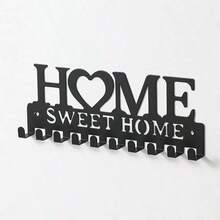 1pc Metal Key Hook, Wall-Mounted Storage Rack, Metal Art Decorative Hook, Suitable For Entryway Or Hallway, Bedroom, Living Room, Kitchen And Foyer, Creative Decor, Can Hang Clothes, Coats, Hats And Backpacks. - Multicolor - View 8