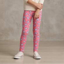 Girls' Cotton Leggings, Plain Or Printed, Comfortable Pants With Elastane, Sizes 2 To 12, Soft, Casual, School, Everyday Wear. Fitted Leggings With Elastic Waistband, Children's Fashion, Winter/Mid-Season, Comfortable, Flexible, Various Prints. - 列印 - 查看 5