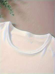 Camiseta de Mujer 1 Pieza, Moderna y Divertida, con Estampado de Rana y Gafas de Sol, Lavable a Máquina, Suave, de Corte Holgado, Ropa de Mujer para Deportes, Aire Libre, Uso Diario, Camiseta Casual de Manga Corta con Cuello Redondo - Blanco - Ver 3