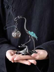 Crane & Lotus Hanging Incense Burner/Candle Holder, Room Decor Item, Suitable For Halloween, Autumn, Holidays, Winter, Valentine's Day, Wedding, Birthday, Room Decoration, Ramadan Decoration, Home Decor, Living Room Decor, House Decoration - Crane Incense Burner - View 6
