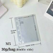 1 Pack A6/A7/M5/A5/A8 Transparent Refill Pages, Suitable For Sticker Planner Notebooks, Made Of High Transparency PP Material, Ideal For Sticker Application, Sticker Notebook Making, Photo Cards And Office Planner Storage. - Album - View 19