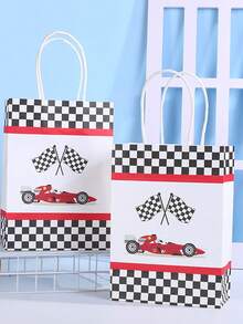 Bolsa de regalo de papel impreso, de gran capacidad, diseño de moda, bolsa de papel kraft - Ver 3