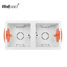1 And 2 Input Drywall Switch And Socket Junction Box, 35mm Depth, UK Standard Wiring Box, Drywall Repair Box, Wall-Mounted Wiring Box, Pre-Flush Box For Plug - Black - View 2