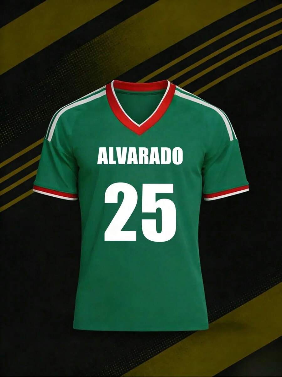 Playera de Fútbol Mujer México Bandera - Ropa para Aficionados al Fútbol Mexicano - Verde - Ver 1