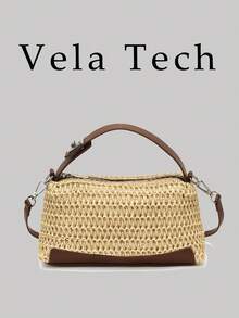 Nuevo bolso de hombro de moda para mujer, bolso cruzado de diseño único, bolso de mano casual y versátil minimalista y elegante, de tela cómoda con textura tejida, cierre con cremallera, correa ajustable y desmontable, cómodo de llevar, espacioso, bolso tipo almohada - Multicolor - Ver 2