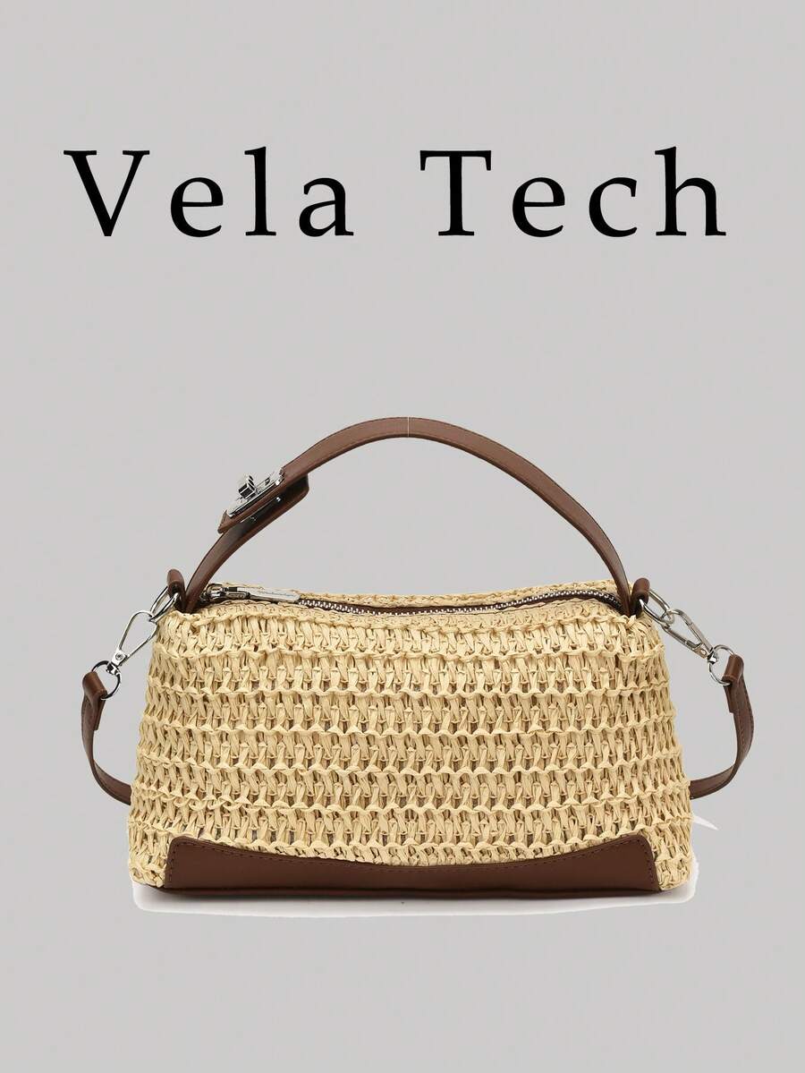 Nuevo bolso de hombro de moda para mujer, bolso cruzado de diseño único, bolso de mano casual y versátil minimalista y elegante, de tela cómoda con textura tejida, cierre con cremallera, correa ajustable y desmontable, cómodo de llevar, espacioso, bolso tipo almohada