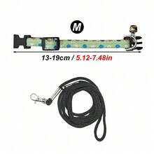 1pc Adjustable Small Pet Collar And Leash, Polka Dot Design Walking Leash, Suitable For Rabbits, Guinea Pigs And Reptiles Neck Collar, Outdoor Exploration Accessory - Multicolor - View 11