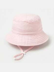 1pc Bohemian Floral Pattern Kids Bucket Hat, With Adjustable Chin Strap, Breathable Sun Protection, Suitable For Toddlers - 1PC - View 10