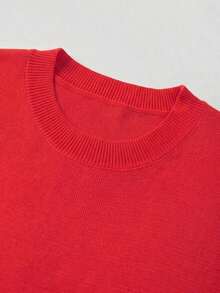 Blusa sin mangas de punto para mujer, estilo minimalista casual, unicolor, bajo con volantes, favorecedora, adecuada para ir a trabajar, citas, vacaciones, tiempo libre - sello - Ver 9