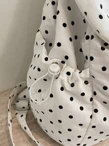 Nueva mochila para niñas, bolso de mano popular con lunares, bolsa escolar multifuncional de gran capacidad - Beis - Ver 7