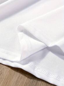 Camiseta de manga corta de talla grande - Blanco - Ver 4