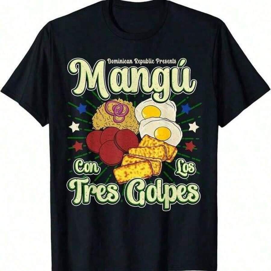 Comida Favorita de la República Dominicana Mangú Con Los Tres Golpes Camiseta, Ropa Deportiva Casual, Athleisure, Streetwear, Cómoda y Suave, Tejido Transpirable, Ligera, Corte Relajado, Diseño Clásico, Estilo Atemporal, Conjuntos de Verano para Mujer, Conjuntos de Primavera para Mujer, Ropa de Verano, Mujer para el Día de San Patricio, Primavera, Conjuntos de Primavera, Primavera, Ropa Vintage para Mujer, Blusas de Verano para Mujer, Blusas para Mujer, Ropa de Mujer, Ropa de Primavera, Blusas Lindas para Mujer, Blusas Lindas para Mujer, Conjuntos de Vacaciones para Mujer, Conjuntos de Verano para Mujer, Conjuntos de Verano, Conjuntos de Playa - Negro - Ver 1