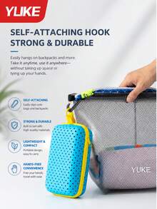 YUKE Large Capacity Swim Goggles Storage Case, Hard Shell Waterproof Protective Organizer Box For Swim Goggles Swim Cap Earplugs Nose Clip, Portable Pool Beach Travel Swimming Accessories - Multicolor - View 6