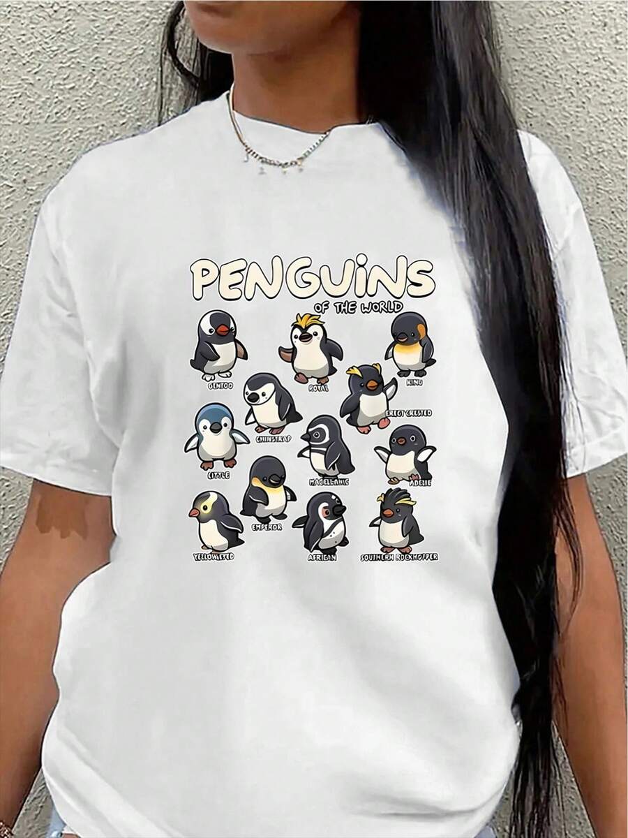 Ligero y duradero, con diseños que presentan pingüinos de todo el mundo, es perfecto para uso casual en casa, en la oficina o en un restaurante, ofreciendo una experiencia de uso diario cómoda. - Blanco - Ver 1