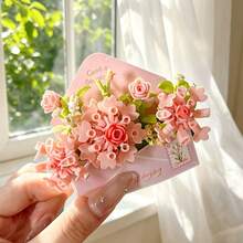 Bộ xếp hình hoa vi hạt sáng tạo, đồ chơi xếp hình cho trẻ em, làm từ nhựa ABS, hoa nhân tạo bền lâu, quà tặng tỏ tình lý tưởng, vật trang trí bàn làm việc thư giãn, đồ chơi xếp hình tự làm giúp giảm căng thẳng, quà tặng cho trẻ em giúp cải thiện khả năng tập trung và kỹ năng thực hành, phần thưởng trong lớp học, lễ tốt nghiệp, tựu trường, quà tặng thời trang cho bạn bè - Nhiều màu - Xem 5